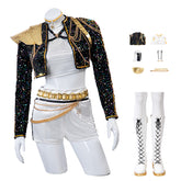 Kpop Demon Hunters Rumi Black Gold Dance Cosplay Costume Halloween Fancy Outfit ACcosplay