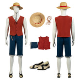 2023 Live Action One Piece Cosplay Monkey D. Luffy Costume Halloween Carnival Suit