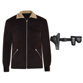 The Walking Dead Rick Grimes Cosplay Costume Flock Fabric Male Jacket ACcosplay