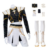 Kpop Demon Hunters Zoey Black Gold Dance Cosplay Costume Halloween Fancy Outfit ACcosplay