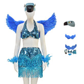 Rio Blue Cosplay Costume Blue Bird Costume Stunning Halloween Outfit Accosplay