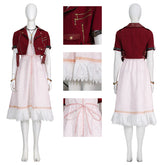 Final Fantasy VII Warrior Cosplay costume for Aerith Gainsborough Cosplay Dress Halloween Party Suit
