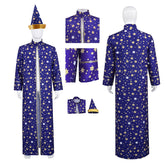 Unisex Adults Wizard Cloak with Stars Cape And Hat Witch Cloak ACcosplay