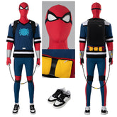 Spider-Man: Freshman Year Cosplay Costume Spiderman Peter Parker Halloween Suit With Shoes Bag