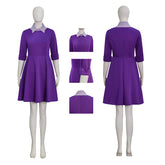 Agnes Cosplay Costume The Testaments Dress Purple Women Halloween Carnival Suit ACcosplay