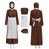 Lady Pioneer Girl Cosplay Costume Little House On The Prairie Halloween Outfit ACcosplay