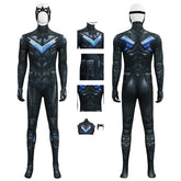 Arkham Knight Nightwing Cosplay Costume Nightwing Printed Jumpsuit ACcosplay