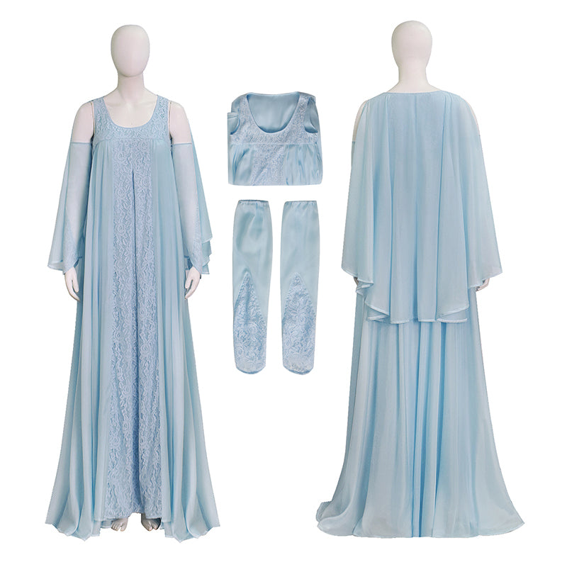 padme blue dress Star Wars Cosplay Costume Queen Padme Amidala Costume ACcosplay Customize and commission are welcome in EZcosplay .