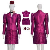 The Hunger Games Effie Trinket Reaping Scene Cosplay Costume Purple Dress ACcosplay