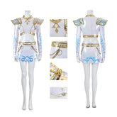 Kpop Demon Hunters Zoey Cosplay Costume Golden White Performance Dance Halloween Suit