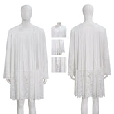 White Pleated Lace Surplice Roman Catholic Liturgical Vestment ACcosplay