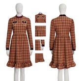 Girls Esther Orphan Cosplay Costume Brown Dress Adults Women Halloween Suit ACcosplay