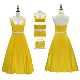 Belinda Chandra Cosplay Costume Doctor Who Yellow Dress Halloween Accosplay