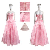 Glinda Wicked Witch Pink Wedding Dress Halloween Costume Outfit ACcosplay