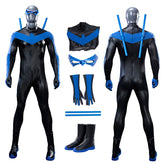 Deluxe Dick Grayson Nightwing Cosplay Costume Nightwing Leather Jumpsuit ACcosplay