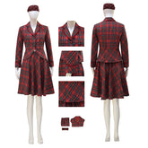 Women's Vintage Dress Christmas Holiday Bethany Aunt Red Christmas Suit ACcosplay