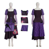 Steps Lilith Cosplay Costume Stepsister Purple Skull Floral Dress Halloween Full Set ACcosplay
