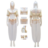 Lady Dream of Jeannie Cosplay Costume Jeannie White Halloween Outfit ACcosplay