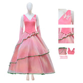 Wicked Witch Glinda Cosplay Costume Pink Dress Halloween Outfit ACcosplay