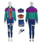 Adult Forgotten Island Raissa Cosplay Costume Green Purple Disco Halloween Outfit