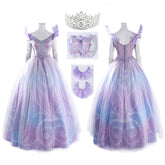 Wicked Witch 2 Glinda Cosplay Costume Purple Dress Halloween Costume Outfit ACcosplay