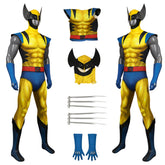 Adult X-Men 97 Wolverine Cosplay Bodysuit with Wolverine Headwear Halloween Costumes
