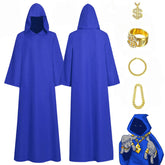 Blue Wizard Cloak Shadow Wizard Money Gang Blue Robe Halloween Costume ACcosplay