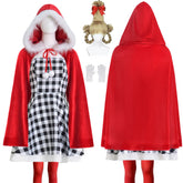 Adults Cindy Lou Who Costume Whoville Cindy Lou Who Dress with Wig ACcosplay