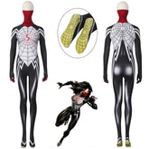 Cindy Moon Silk Costume Spider-Man Bodysuit Cosplay Jumpsuit for Women Halloween Carnival Suit