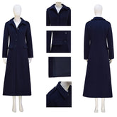 Jenna Ortega Beetlejuice Purple Coat Cosplay Halloween Party Costume Outfits