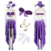 Nico Robin Cosplay Costume One Piece 15th Anniversary Suit Miss Allsunday Purple Bikini