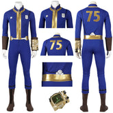 Fallout Vault Suit Fallout 4 Vault Jumpsuit No.75 Vault Dweller Costume Halloween Outfit ACcosplay