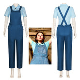 2022 Movie Pearl Cosplay Costume Pearl Blue Jumpsuit Halloween Carnival Suit