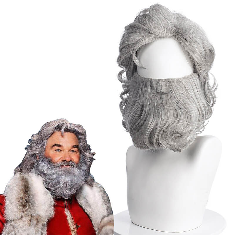 The Christmas Chronicles Santa Claus Cosplay Wig Kurt Russell Grey Hair Beard ACcosplay