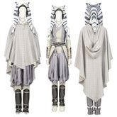 Ahsoka White Suit Star Wars Ahsoka Season 1 Cosplay Costume Headwear Cloak Full Set