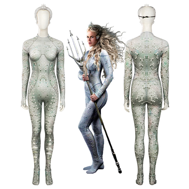 Queen Atlanna Suit Aquaman and The Lost Kingdom Atlanna Costume Jumpsuit Crown