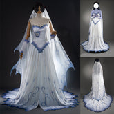 Corpse Bride Dress Tim Burton's Corpse Bride Emily Cosplay Costume Halloween Carnival Suit