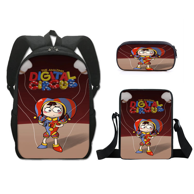 The Amazing Digital Circus Backpack Boy Girls Student School Book Bags Pencilbag Christmas Gift