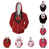 Hazbin Hotel Cosplay Costume Charlie Dust Alastor Moxxie Hoodie Halloween Hooded Sweatshirt