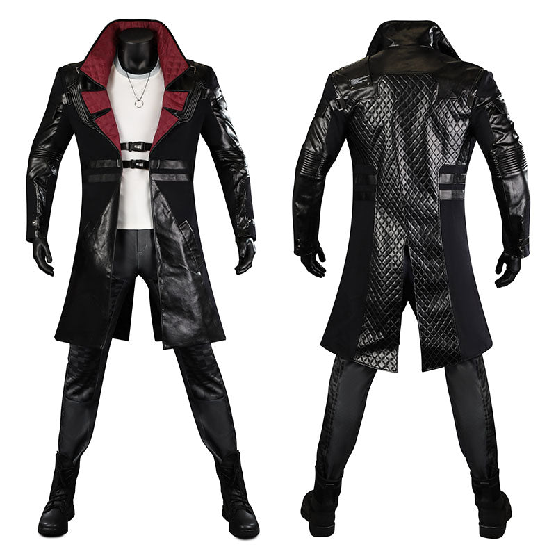 Cyberpunk 2077 Phantom Liberty Cosplay Costume Solomon Reed Coat Outfit Halloween Party Suit