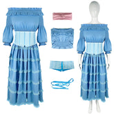 The Little Mermaid Princess Ariel Cosplay Costume Ariel Blue Dress Halloween Party Suit