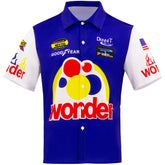 Ricky Bobby Shirt Talladega Nights Cosplay Costume Short Sleeve Blue Shirt Halloween Suit