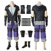 Riku Cosplay Kingdom Heart 3 Halloween Costume Mens Purple Anime Uniform