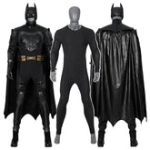The Flash Movie Batman Cosplay Costume Superhero Batman Jumpsuit Cloak Halloween Party Suit