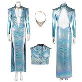 Wavemother's Robe Cosplay Costume Baldur's Gate 3 Wavemother's Fish Scale Blue Robe