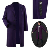 Doctor Who 11th Doctor Matt Smith Cosplay Costume The Eleventh Dr New Purple Coat