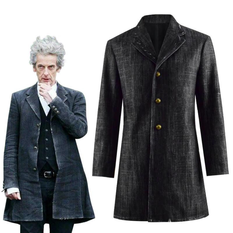 Twelfth 12th Doctor Peter Capaldi Denim Coat Jacket Cosplay Costume - ACcosplay