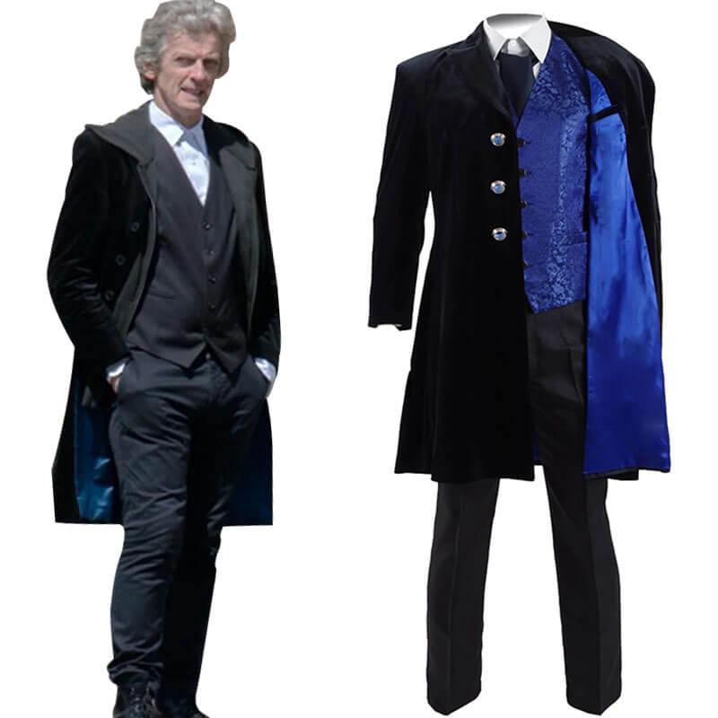 Doctor Who 12th Doctor Coat Dr Mysterio Cosplay Costume Velvet Coat For Sale - ACcosplay