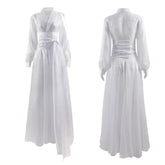 Diana Prince White Dress Wonder Woman 1984 Cosplay Costumes Halloween Women Dress