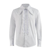 Doctor Who Shirt Third 3rd Doctor Frilled Shirt Cosplay Costume ACcosplay